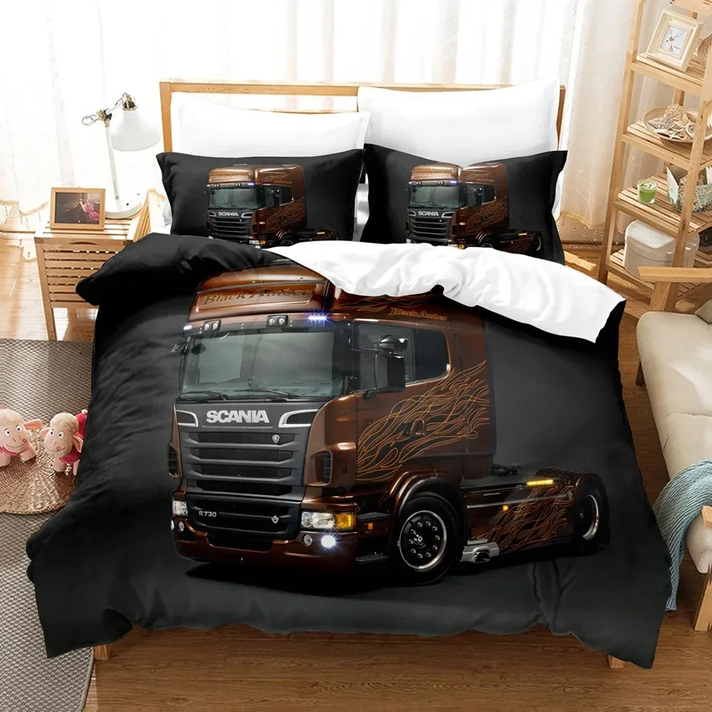 

3D Heavy Truck Scania Bedding Sets Duvet Cover Set With Pillowcase Twin Full Queen King Bedclothes Bed Linen