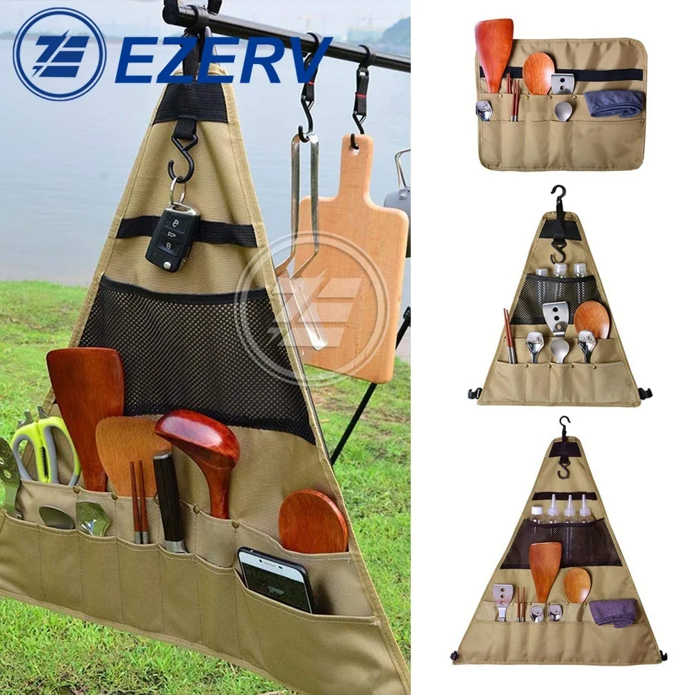 Outdoor tableware storage bag Camping BBQ cookware barbecue portable  RV Camper trailer Caravan 900D Oxford Fabric