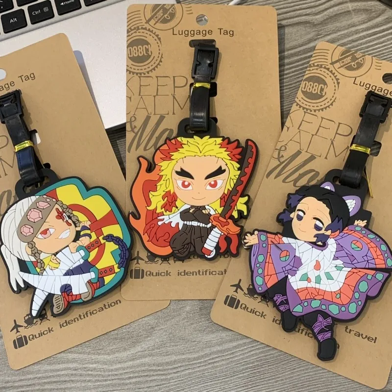 Demon Slayer Rengoku Kyoujurou Kochou Shinobu Uzui Tengen Portachiavi Anime Periferico Simpatico Cartone Animato Zaino Ciondolo Articoli Kawaii