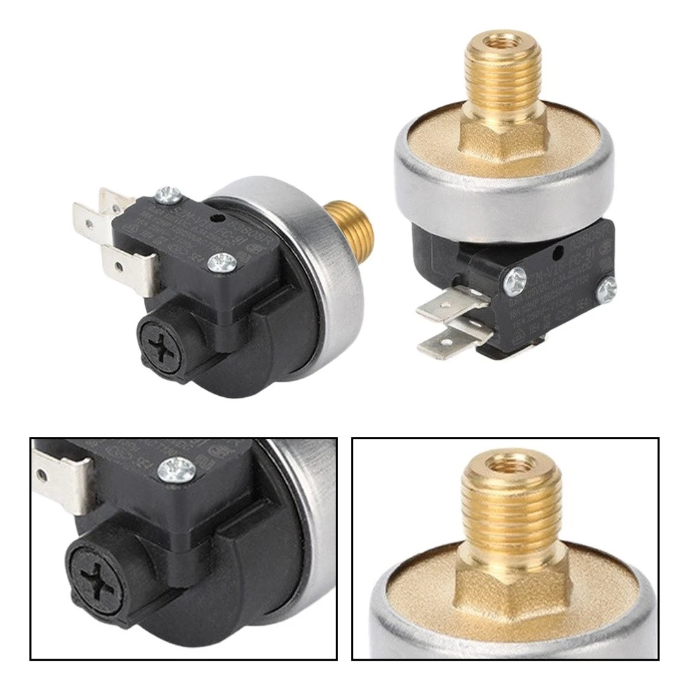Adjustable Vacuum Pressure Control Switch -80 to -20 kPa Range Compatible with Standard G1/4 and G1/8 Fittings