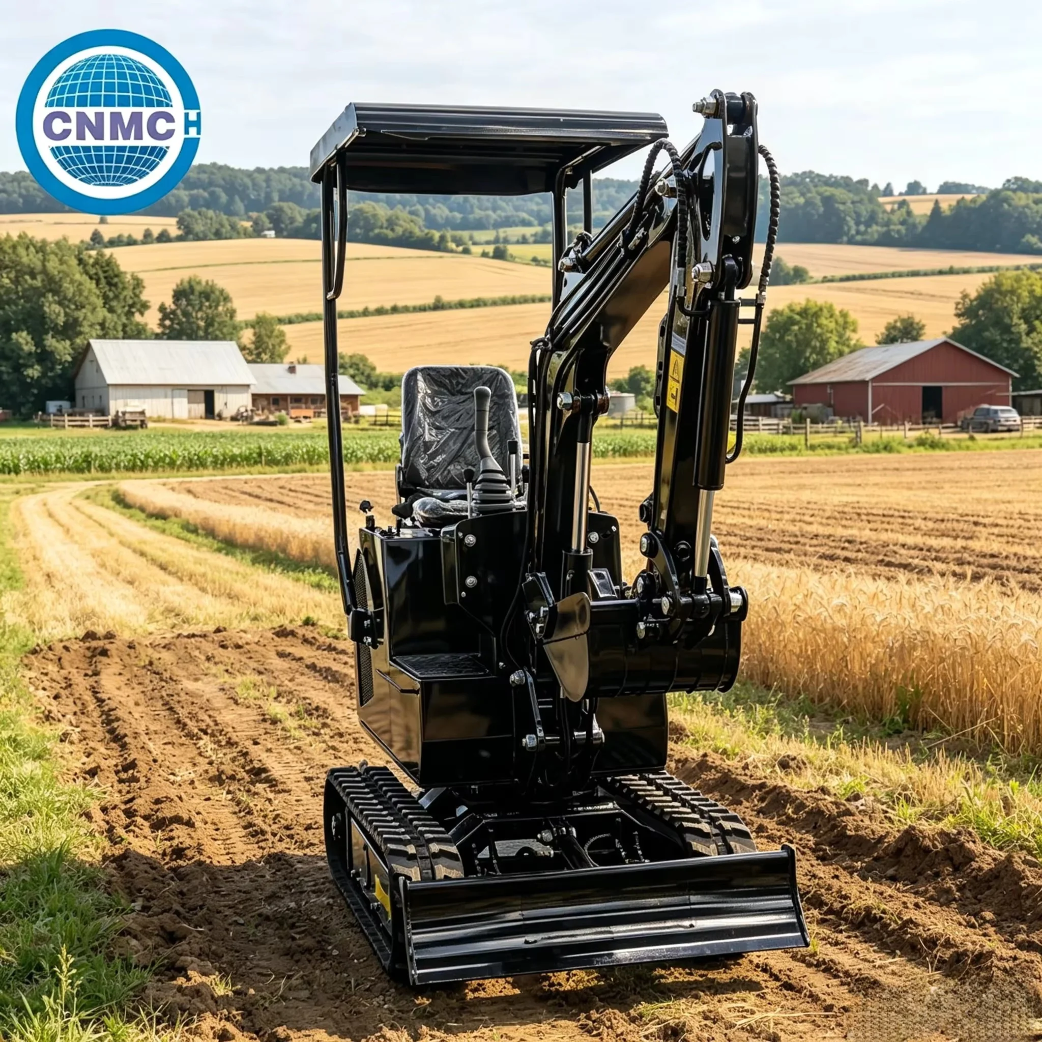 

CNMC Mini Excavator Digger 1 Ton Small Crawler Compact Excavator Multifunctional Customizable CE EPA Certification Farm Use