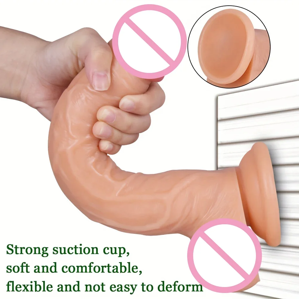 11inch/28cm Realistic Dildo Cock for Women Anal Sex Toys Huge Fake Penis with Suction Cup Flexible G-spot Curved Shaft and Ball