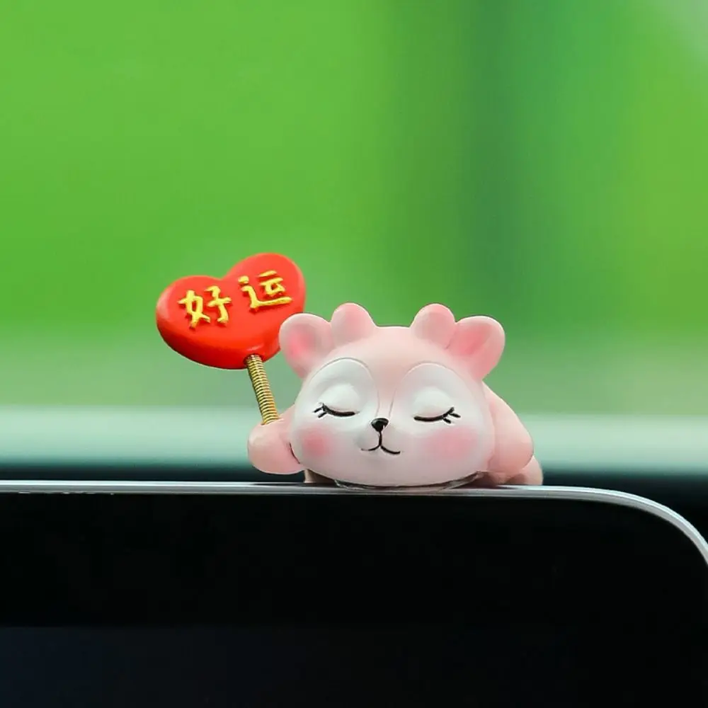 

Cute Cartoon Car Ornaments Cat Creative Center Console Display Decorations Spring Doll Rabbit Car Interior Ornaments Dashboard