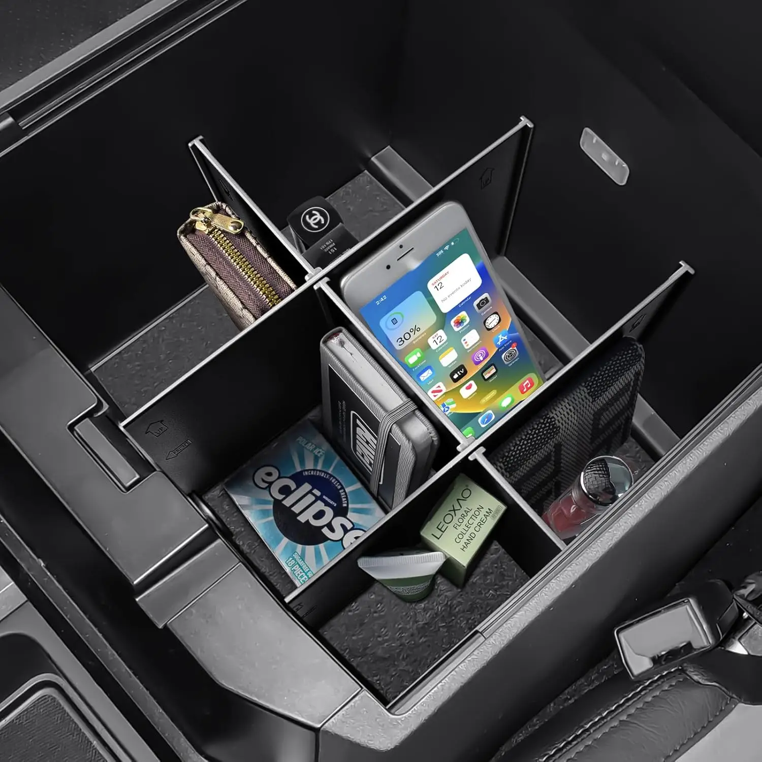 

Armrest Dividers Center Console Organizer For Ford F250/350/450 SuperDuty (2023-2025 Armrest Storage Box Insert Tray Dividers