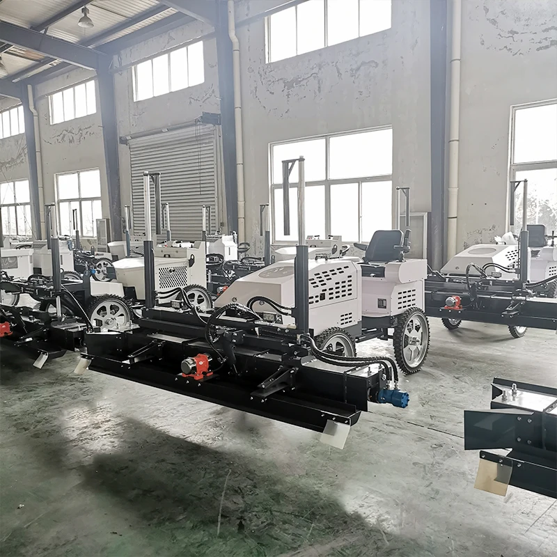 Ride On Hydraulic Concrete Laser Screed Leveling Machine With Telescopic Boom Arm And 4 Wheel Drive For Factory Workshop Floor