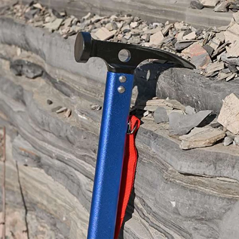 

1 Piece Outdoor Camping Tent Nail Hammer Blue Mountain Climber Multi-Functional Mountaineering Fishing Pile Nail Remover Hammer