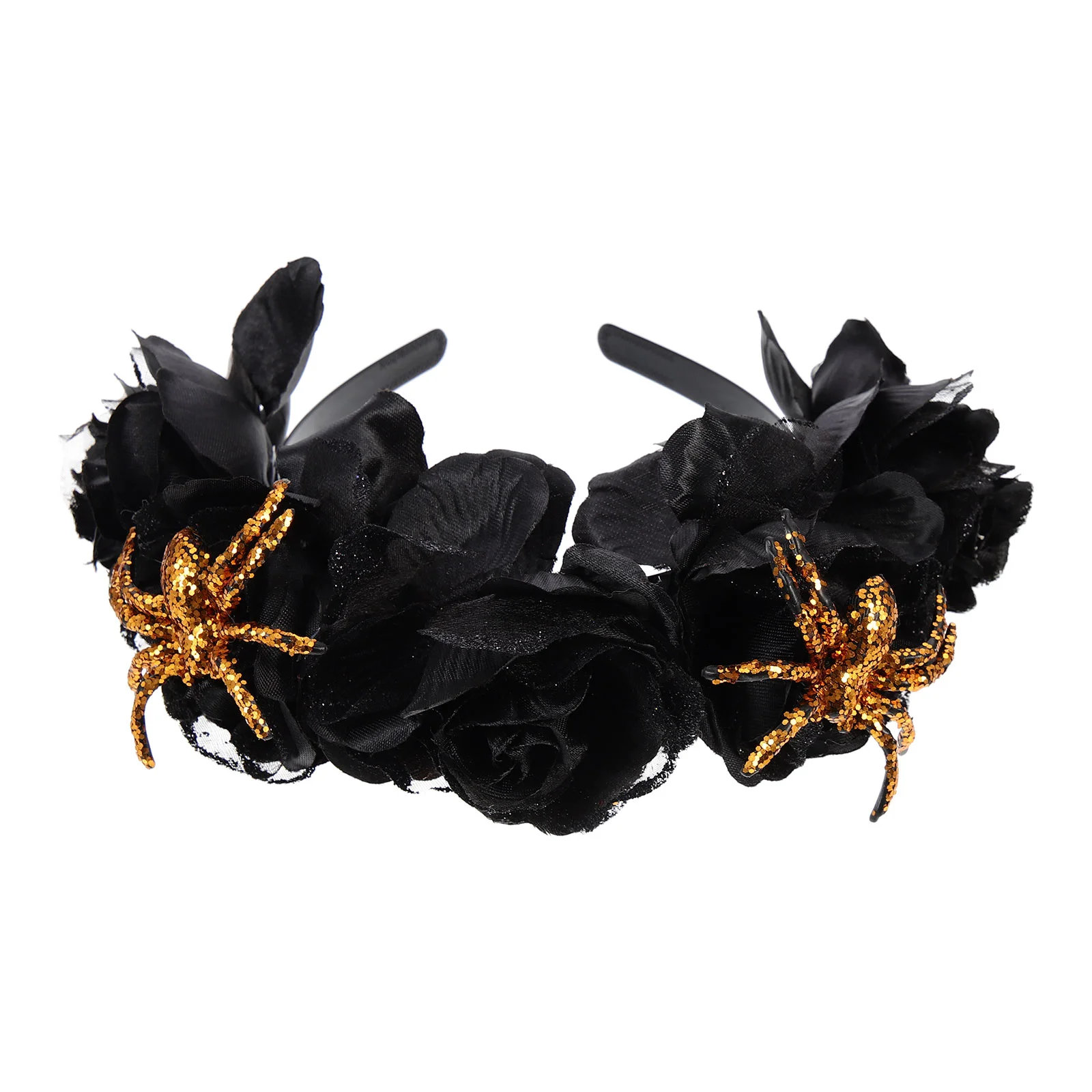 

Cosplay Big Spider Headband Halloween Rose Flower Hair Bands Fabric Hairband Stage Performance Headdress