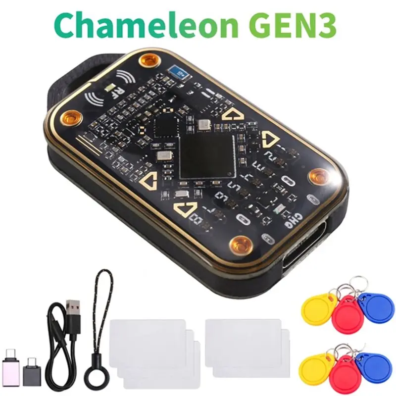 [NEW!】 Chameleon V3.0 RFID Smart Chip Emulator Smart Card Reader Read Writer ID IC Card Tag Copyer With 6Xuid Keychain+5Xuid