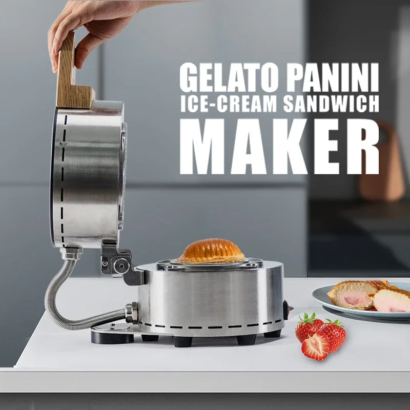 Bakery Use High Output Desktop Ice Cream Gelato Press Panini Maker Burger Hamburger Making Machine