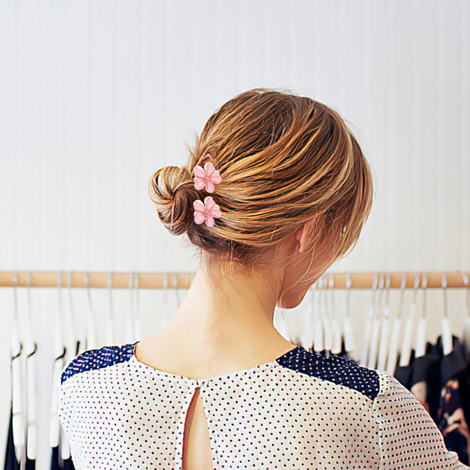 

20pcs Mini Claw Clips Small Flower Design Strong Hold Clamps Styling Clips For Fine Hair Nonslip Hair Accessories