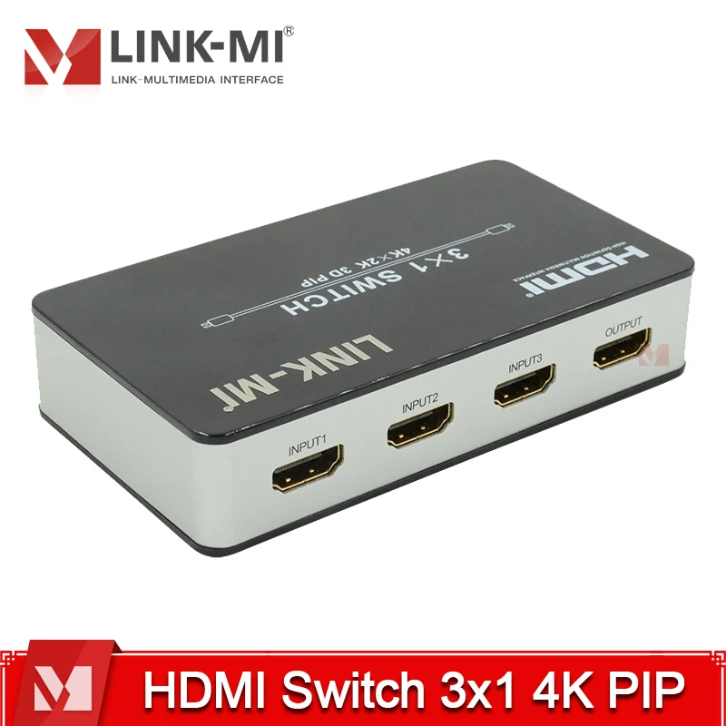 

HDMI Switch 3x1 4K With PIP Function HDMI 3x1 Selector With 4K@30Hz and 3D Support