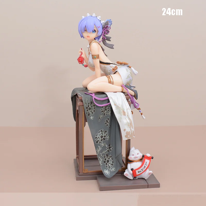 Re Life A Different World From Zero Anime Figure Emilia Rem Kawaii Cute Lolita Figurine PVC Collection Statue Model Decora Gift