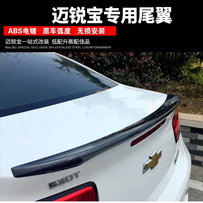 For Malibu Spoiler ABS Material Car Rear Wing Primer Color Malibu Rear Spoiler For Chevrolet Malibu Spoiler 2012-2015