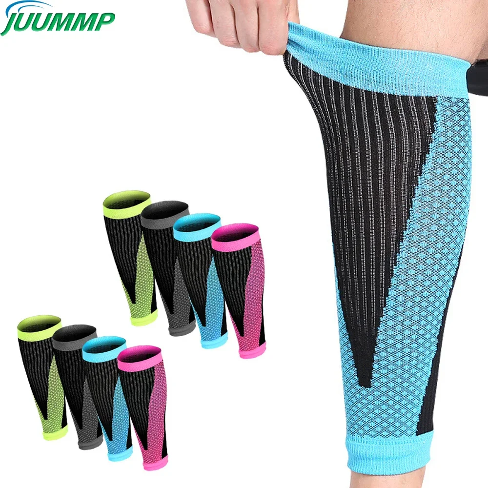 

JUUMMP 1Pair Calf Compression Sleeves For Men Women Sports Running Leg Compression Footless Socks for Shin Splint &Varicose Vein