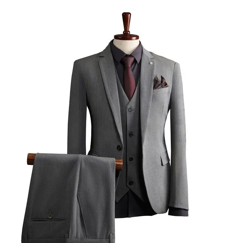 Z619Men's senior sensing business casual suit three -piece set of brides married