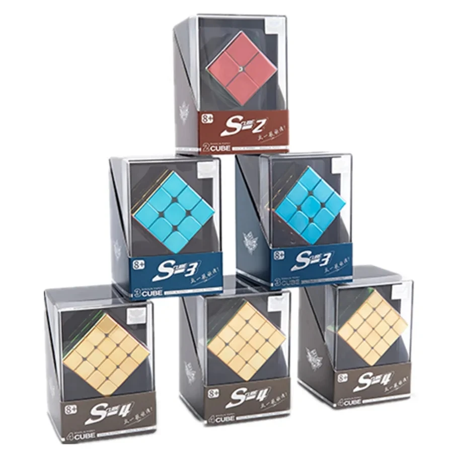 Cyclone Boy Electroplating Magnetic 2x2 3x3 4x4 Magic Cube Professional Speed Cube Cubo Magico Puzzle Toy For Children Kids Gift