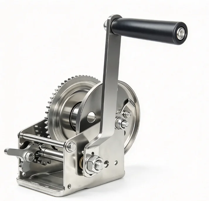 304Stainless Steel Hand Winch Two Way Self Locking Manual Hoist Lifting Crane Wastewater Treatment Pool Rack Corrosion Resistant
