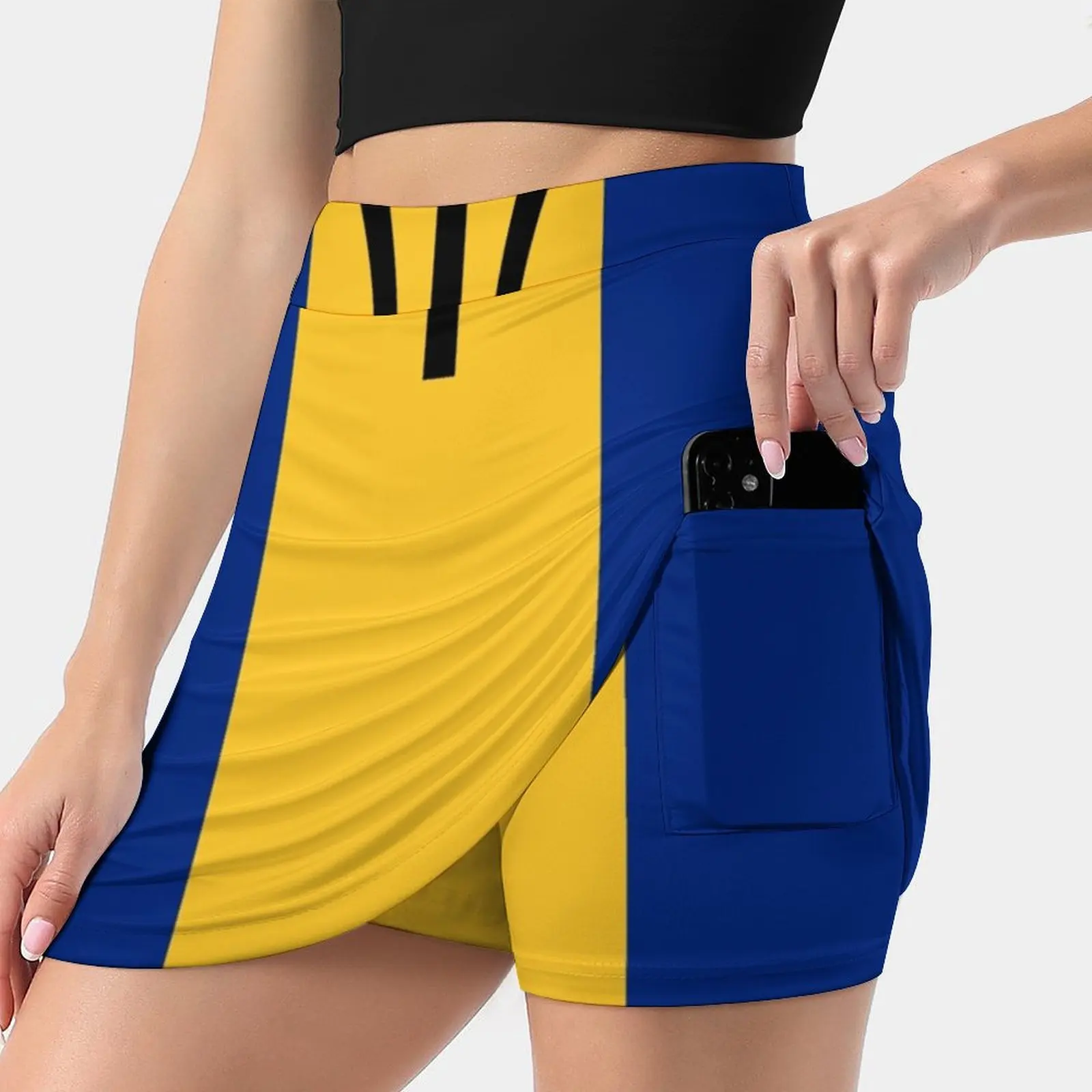 Barbados Flag New Women Skirts Double-Layer Printed Short Dress Mini Sport Skirt Barbados Barbadian Bajan Flag Flags Country