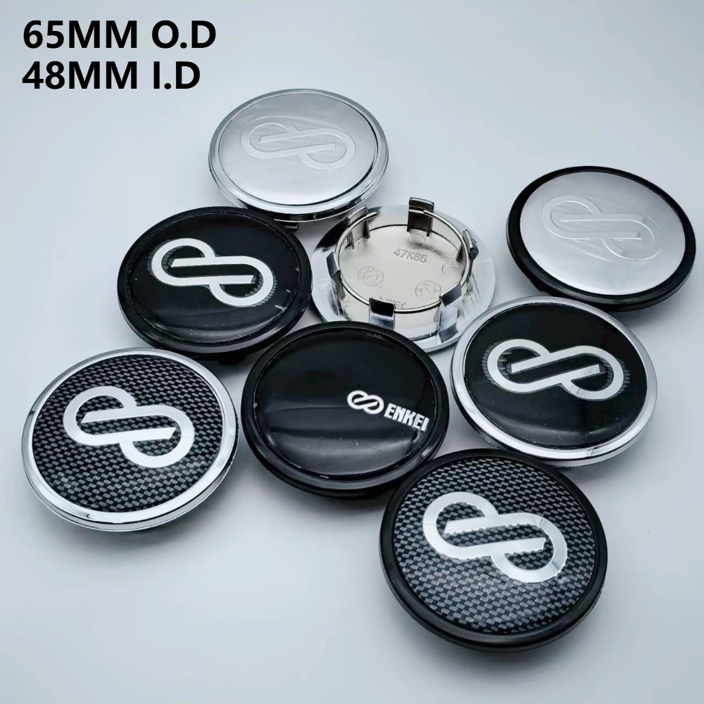 

4pcs 65mm ( 48mm I.D) Car Wheel Center Caps With ENKEI Logo Emblem Car Accessories for Porsche Wheels Hub Rim Hub Cover Replace