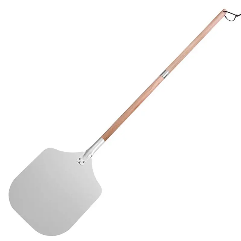 

TFORU-Extra Long Aluminum Pizza Spatula With 2 Detachable Wooden Handles Non-Stick Baking Paddle For Transferring& Turning