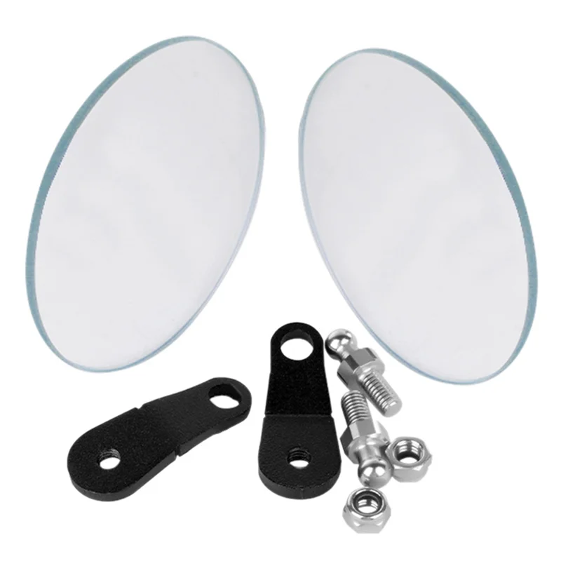 AB56-オートバイブラインドスポットミラーハンドルバー小さな丸いミラーカワサキ ZX25R ZX4R ニンジャ 400 650 2012-2024