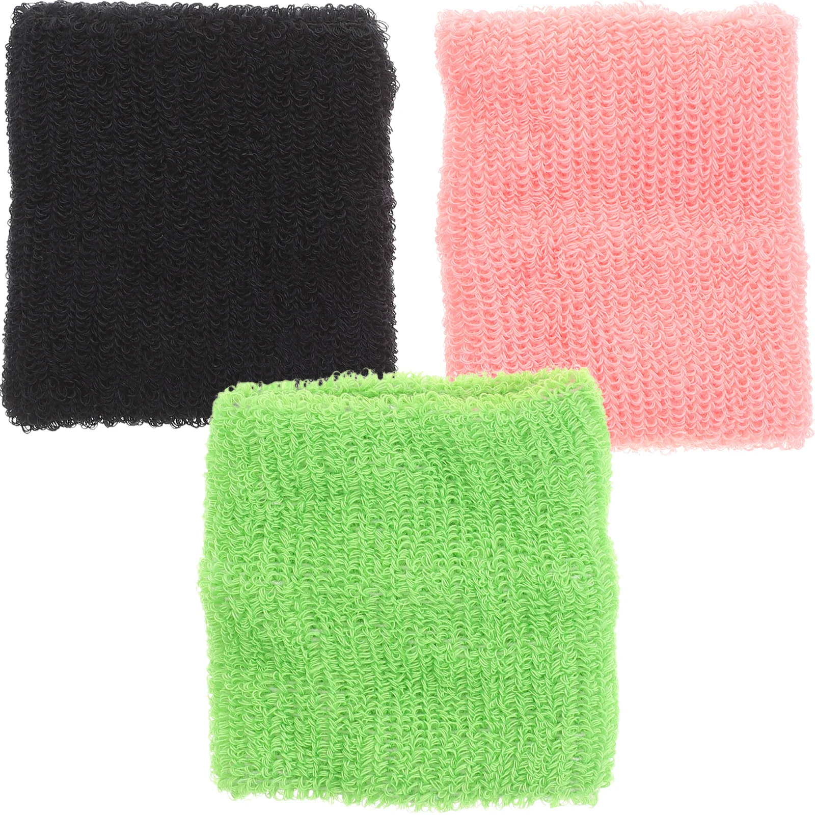 

12Pcs Athletic Cotton Wristbands Sweat Absorption Comfortable for 8x8cm Mixed Color Eyecatching Colorful Waistband