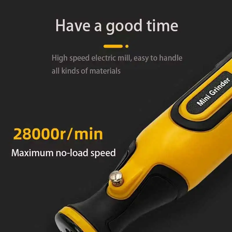 7.2V USB Type-C充電式リチウムイオン電動ダイグラインダー - 3段階速度調整、コンパクト、翡翠彫刻・研磨用