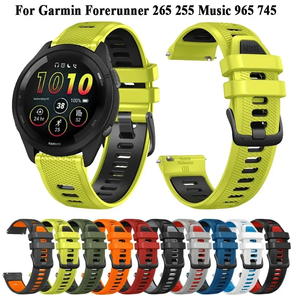 Garmin Forerunner 265 255 Music 965 745 Compatible Silicone Wristband Watch Band Boat Equipment Accessories Motorcycle Equipment