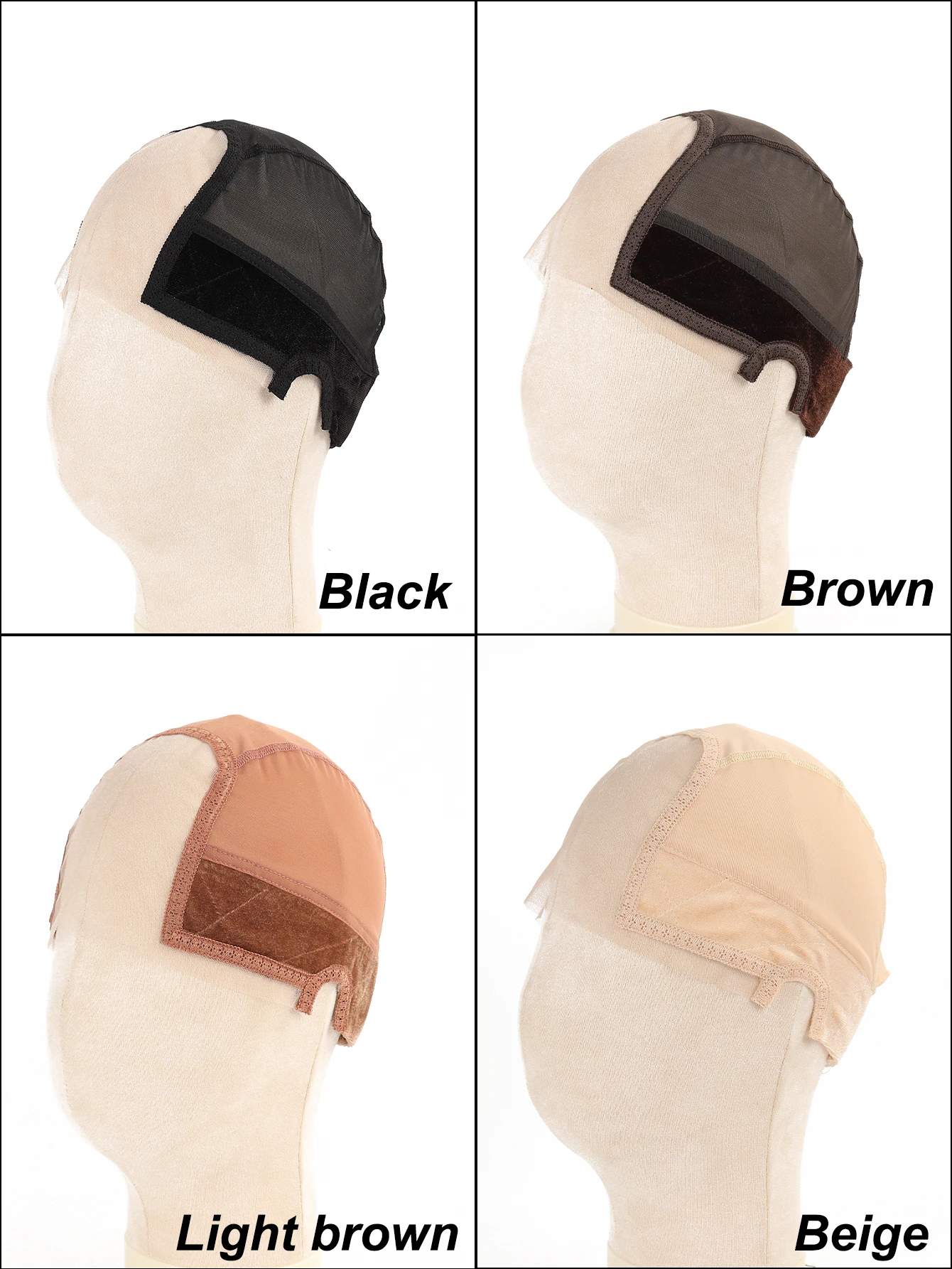 Vrouwelijke hoofdband pruik cap Hd kant pruik cap voor pruik maken U-deel pruik caps met verstelbare fluwelen pruik grip om pruik naakt haarnet te dragen