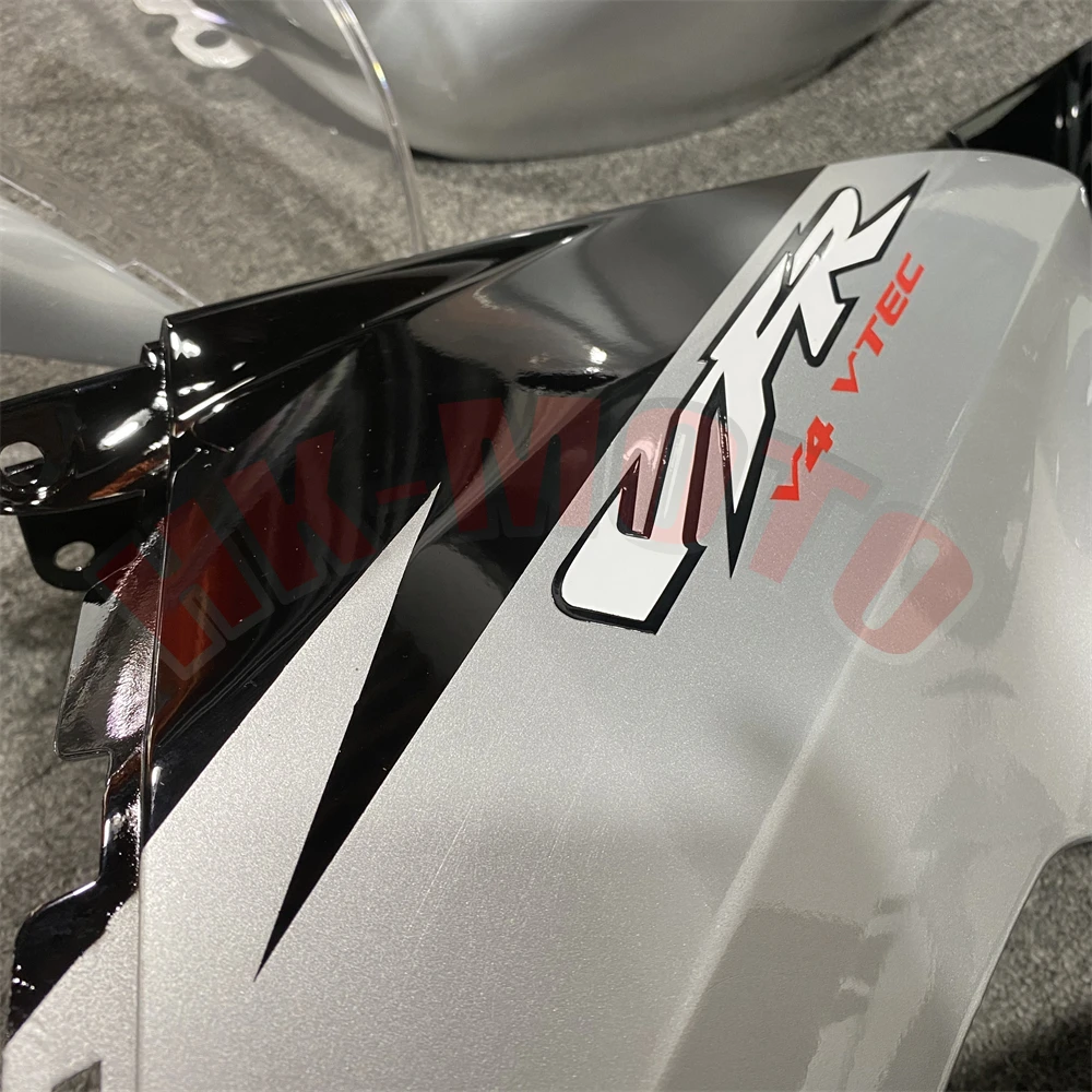 Motorcycle Fairing Kit Fit For VFR800 VFR 800 VTEC 2002-2012 Bodywork Set High Quality Abs Injection Silver Repsol