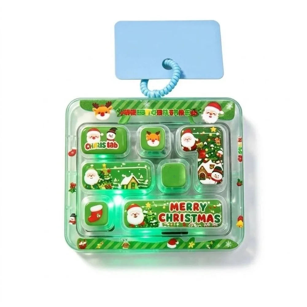 17-Key Decompression Button Cute Design Simulation Keyboard Mini Keyboard Pendant Transparent Dual-Tone With lights