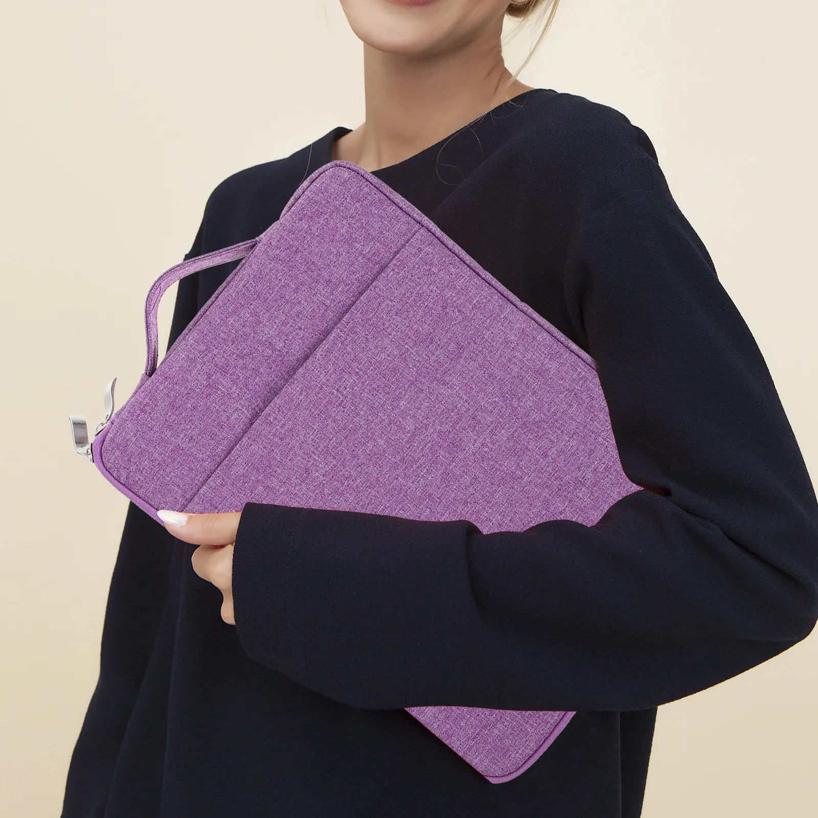 Tablet Protective Sleeve Denim Wear Resistant Laptop Carrying Bag Slim Lightweight Portable Laptop Pouch Dust Proof Scratch