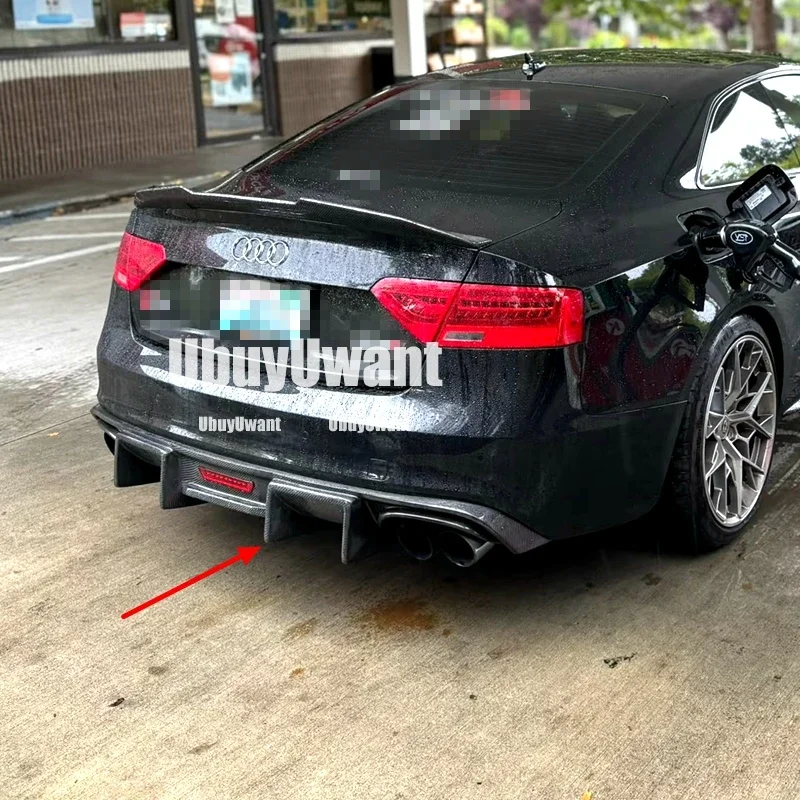 For Audi A5 S line S5 Coupe 2008-2015 Rear Bumper Diffuser Lip Spoiler Real Carbon fiber Non For A5 Standard