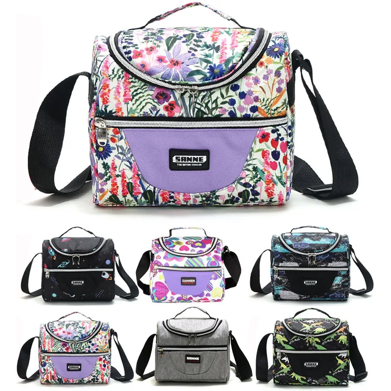 

7L Cute Kids Shoulder Lunch Cooler Bag Girl's Thermal Lunch Box Women Handbag Insulated Children's School Bento Tote Bags