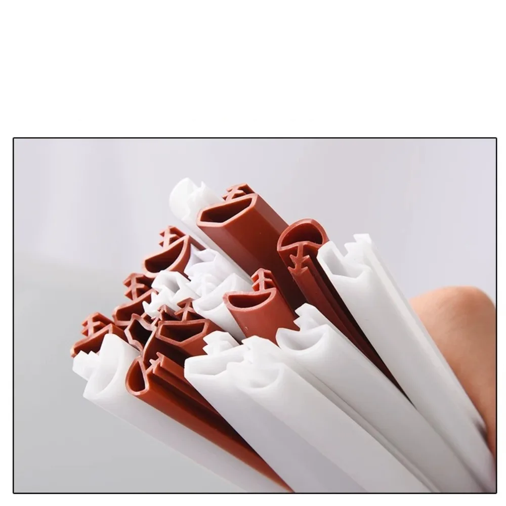 Wooden Door Sealing Strip, Special-Shaped Anti-Collision Rubber Strip, Sound Insulation Gap Seal for Interior Door Frame