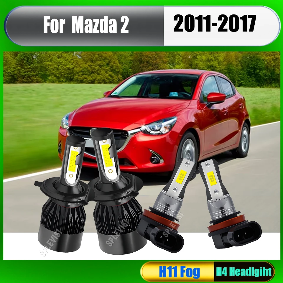 LED Headlight Foglight Car Lights -High-Efficiency Reduced Energy Consumption For Mazda 2 2011 2012 2013 2014 2015 2016 2017