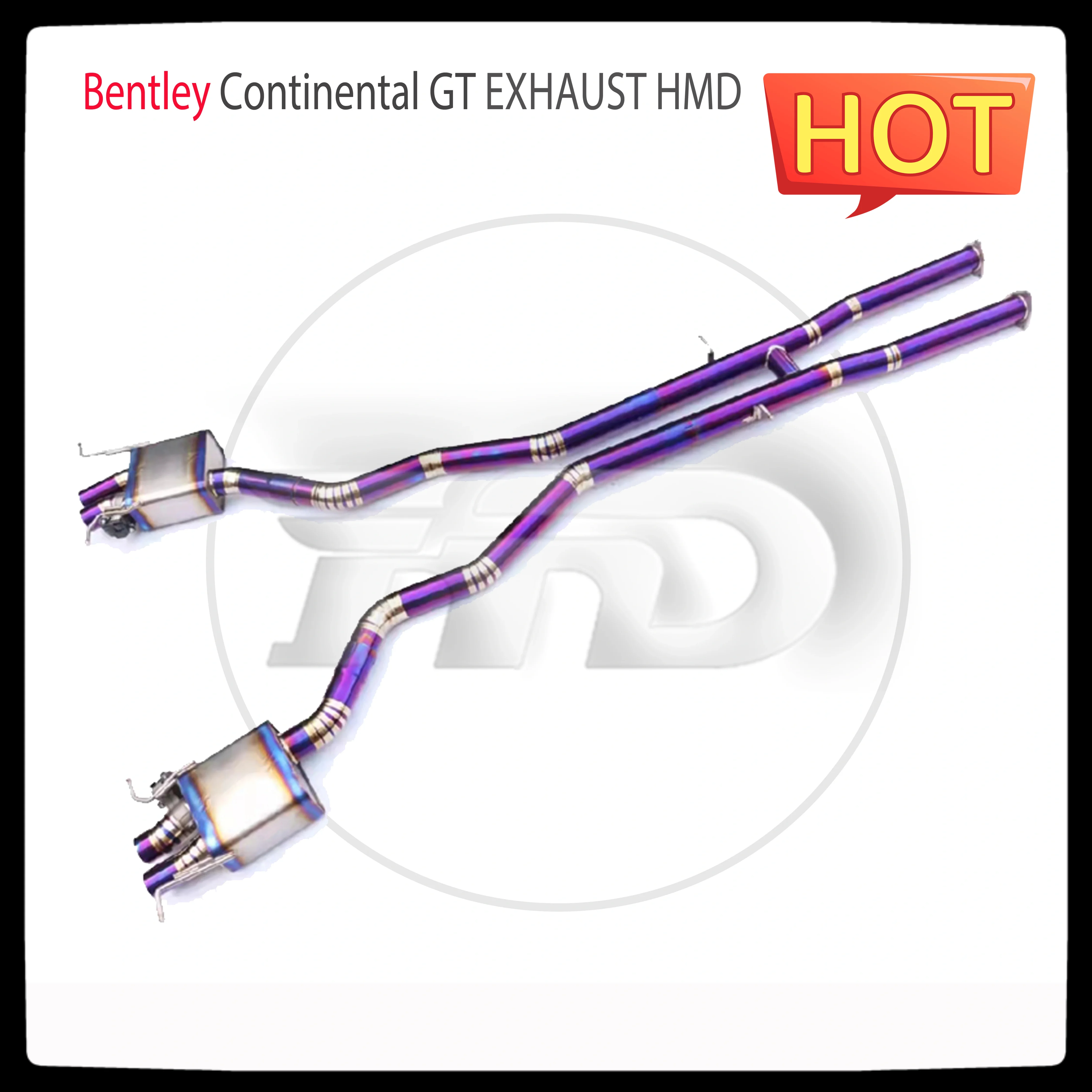 HMD Titanium Alloy Exhaust catback For Bentley Continencal GT 4.0T Auto Modification Electronic Valve Catback Pipe