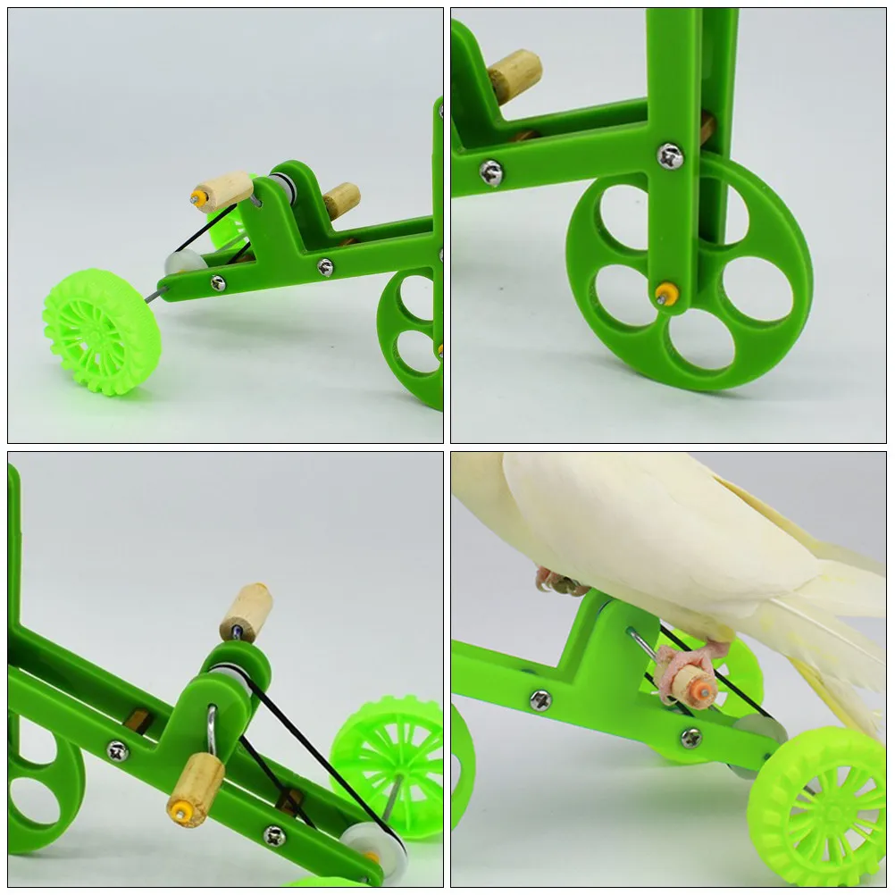 1Pcs Parrot Training Bike Compact Size Bright Color Funny Creative Parrot Game Birds Educational Supplies Birds Educational