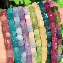 Natural Stone Square Loose Beads 48pcs 8mm Diy Spacer Bead For Jewelry Making Accessories