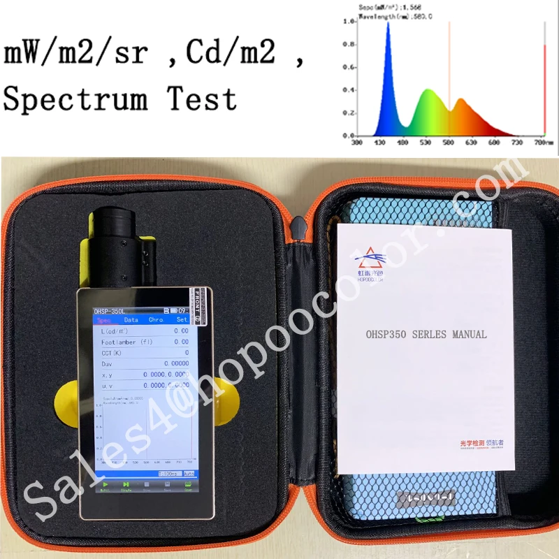 Handheld Spectral Luminance meter OHSP350L Brightness Cd/m2 Test LED Display Brightness Detection