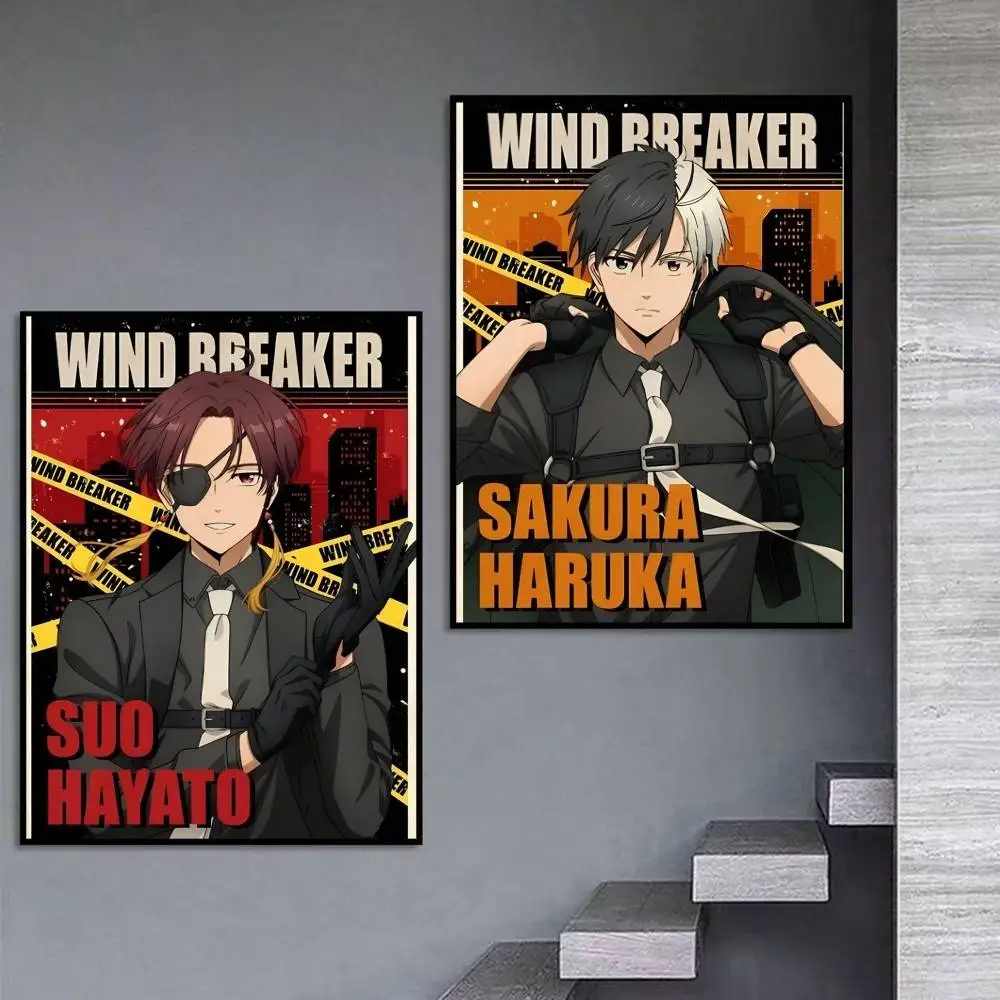 W-Wind Breaker Anime H-HAYATO SUO  Poster Self-adhesive Art Waterproof Paper Sticker Coffee House Bar Room Wall Decor