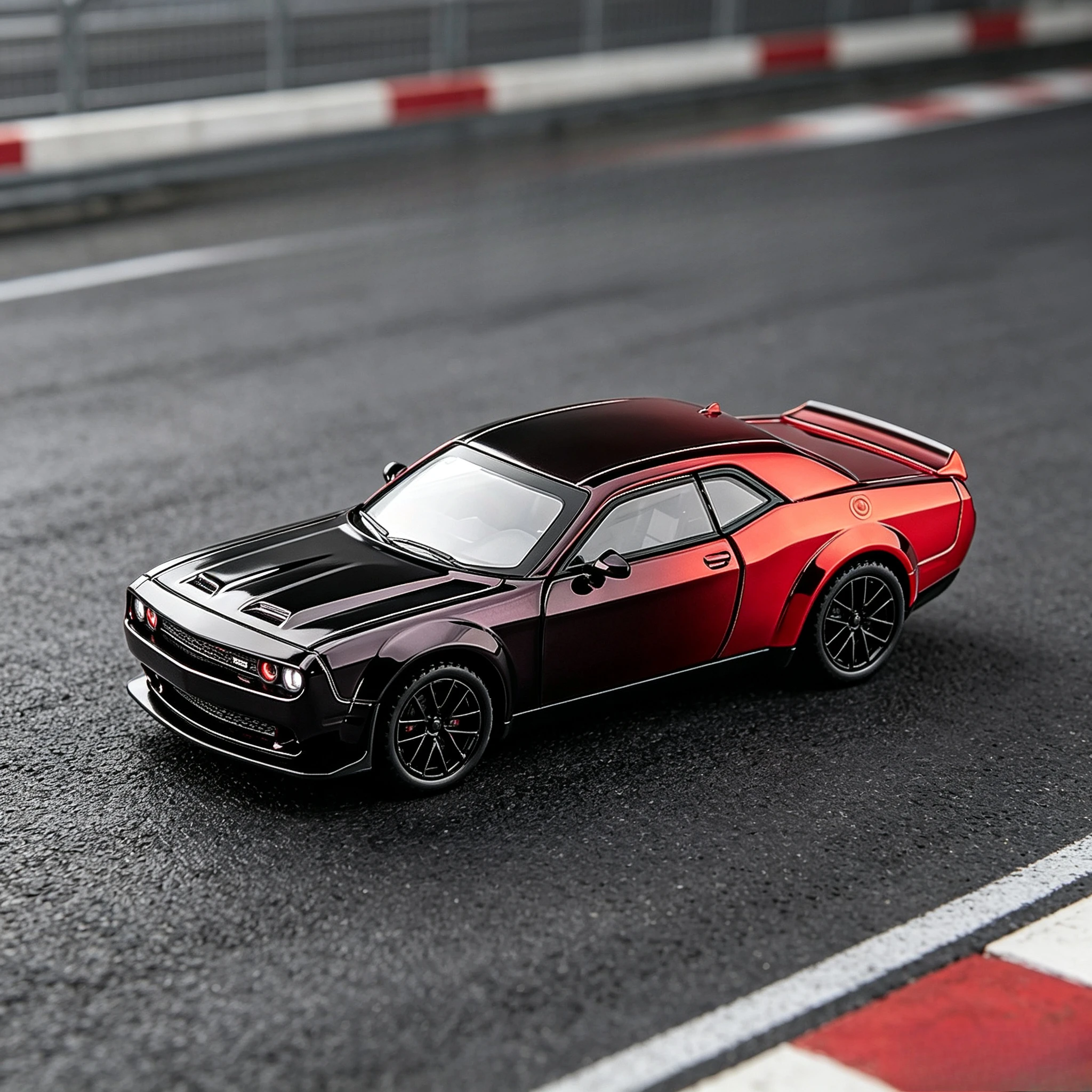 1: 32 Hellcat Plated American Muscle Sports Car Model with Sound Light  Alloy Car Pendant Car