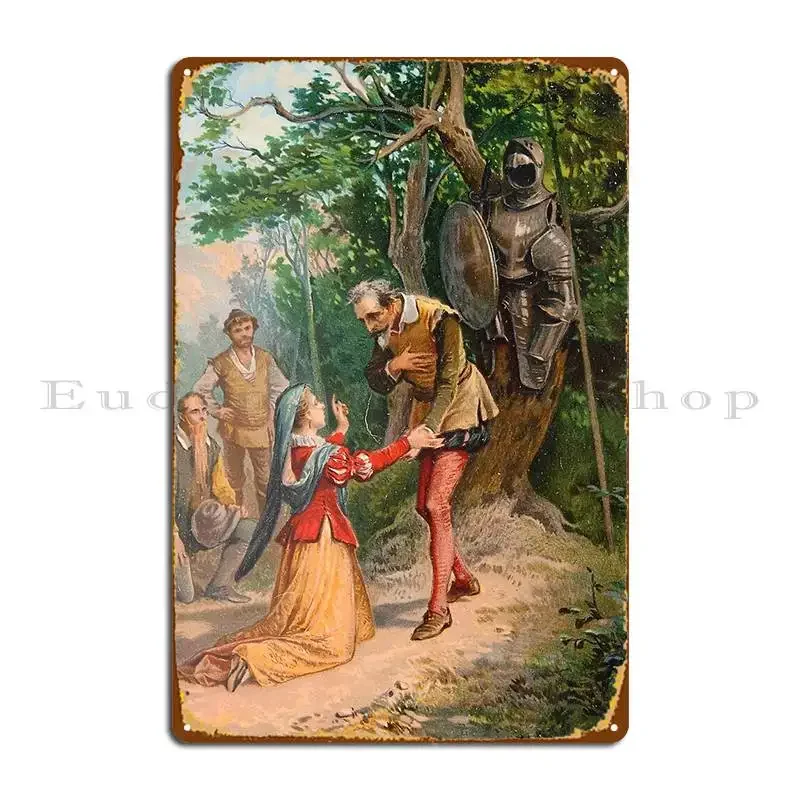 Дон Кихот прослушивание металлический знак паб печать настенный декор вечерние настенный паб жестяная вывеска плакат