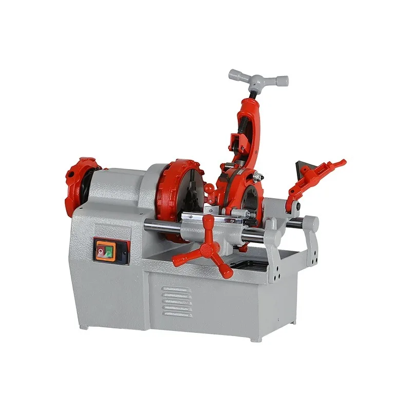 Máquina elétrica de corte e rosqueamento de tubos, 2 polegadas, totalmente automática, máquina de rosqueamento de aço redondo