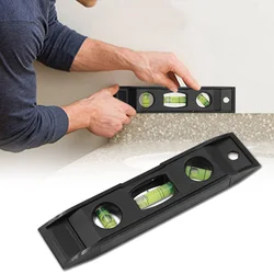 Magnetic Spirit- Level 6 Inch Small Torpedo Lightweight Pocket Brick Levels Bubble Tube Magnet Bubble Carpentry Tool Accessories