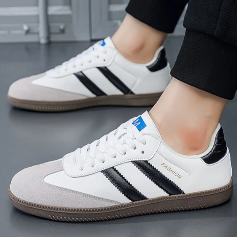 

Men's Multi-color Lightweight Wear-resistant and Anti-slip Large-sized All-season Casual Vulcanized Low-top Round-toe Sneakers