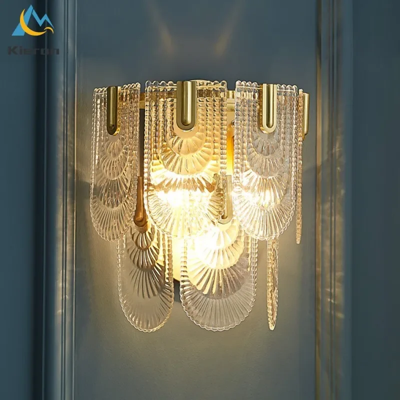 Modern Minimalism Crystal LED Wall Lamp Bedroom Study Bedside Dining Room Snowflake Wall Light Living Room Decor Cicada Walllamp