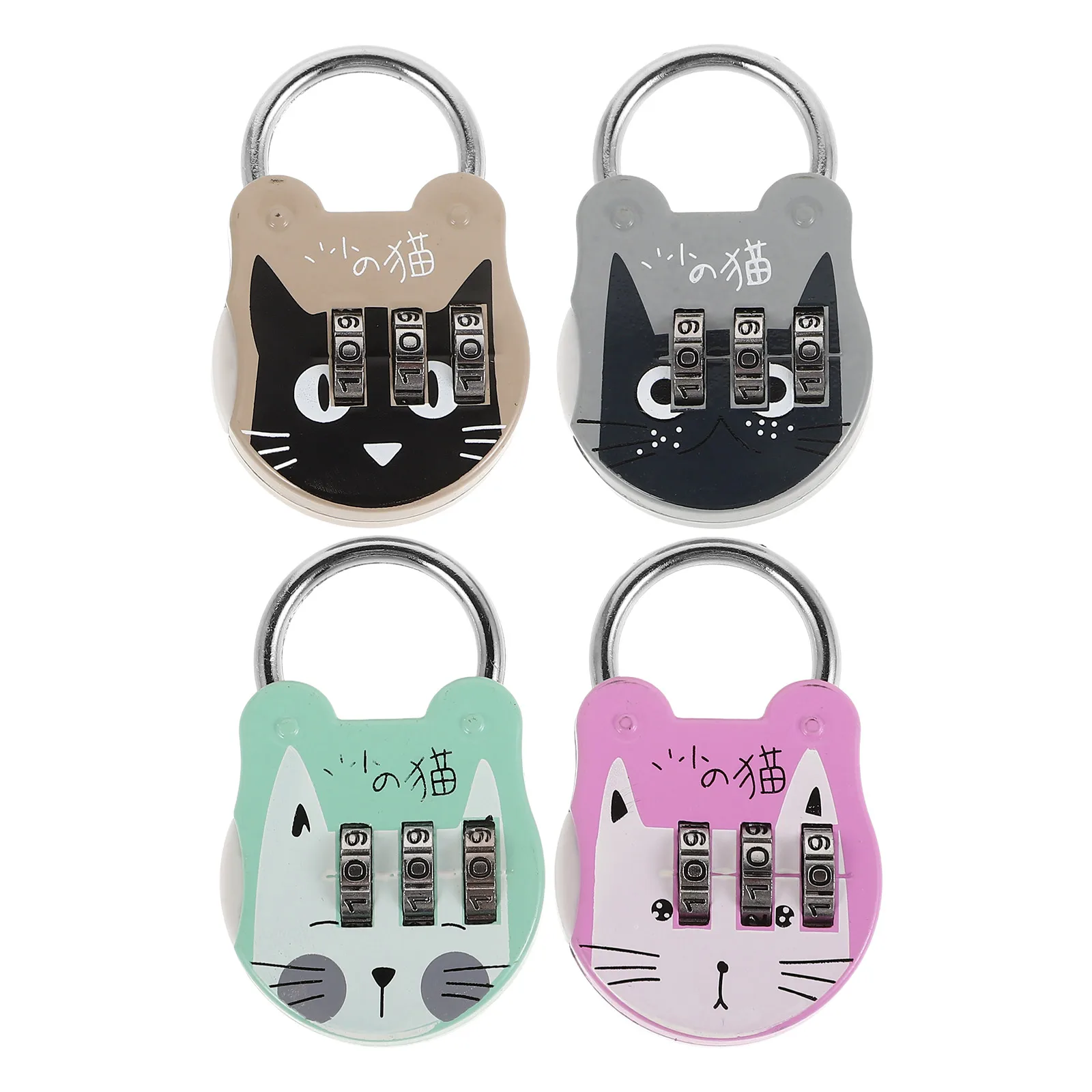 

4Pcs Cartoon Table Cabinet Locks Stainless Steel WearResistant Mini Digital Padlocks for Student Dorm Drawer Bag Suitcase