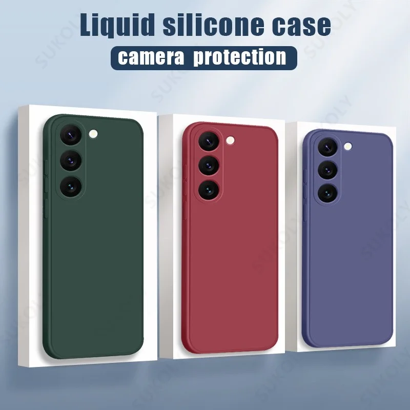 Für Samsung Galaxy S25 Edge S26 S25 S23 S24 Ultra S24 S25 FE A57 A17 A56 A55 A36 A16 5G Flüssiges Silikon Soft Case Handyhülle – Detail 1