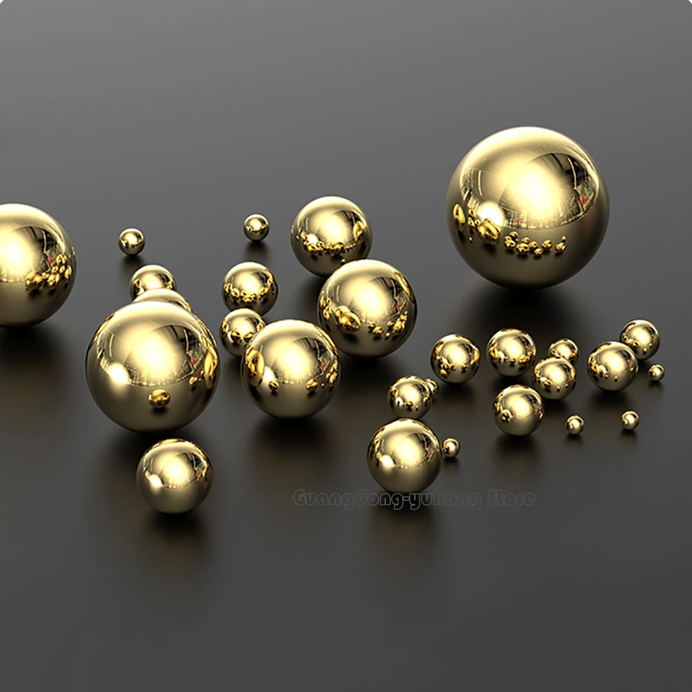 1-200pcs Solid Brass Ball Bead Anti-corrosion Ultra High Precision H62 Pure Copper Ball Dia 1 1.21.3 1.4 1.5 1.8 2.0mm to 25.4mm